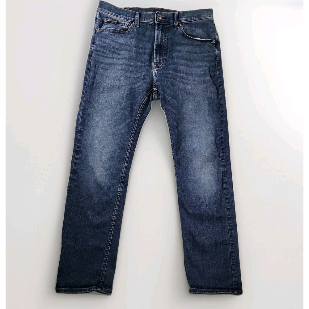 Calvin Klein Men's Slim Straight Jean Blue 32x30
